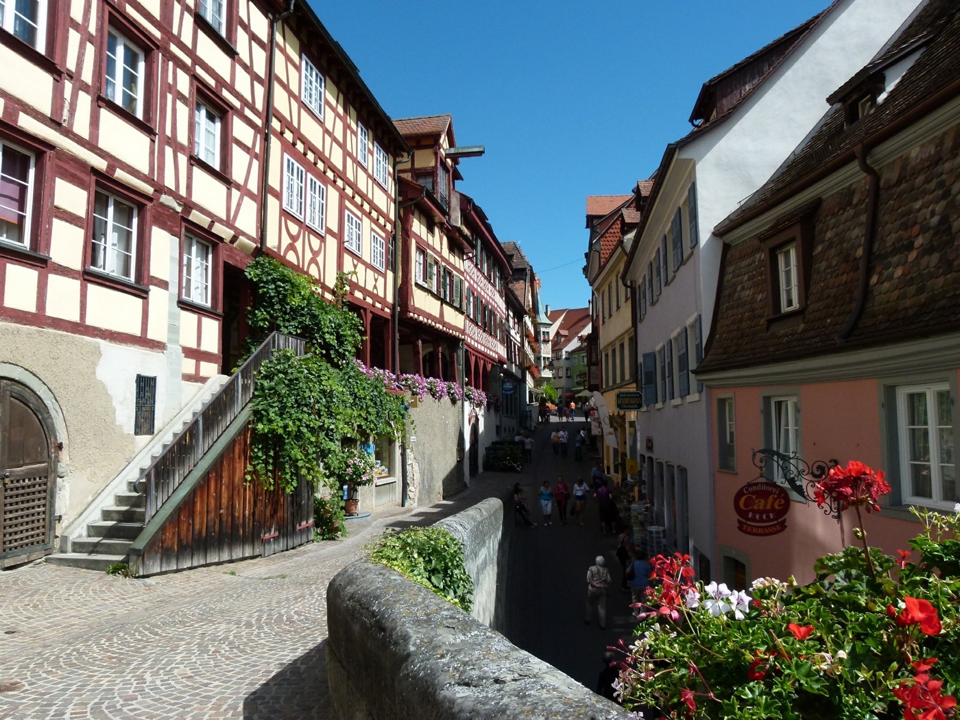 Fachwerkhäuser in der Altstadt von Meersburg